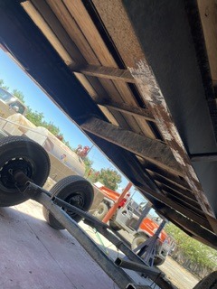 Trailer undercarriage and axle fabrication work
